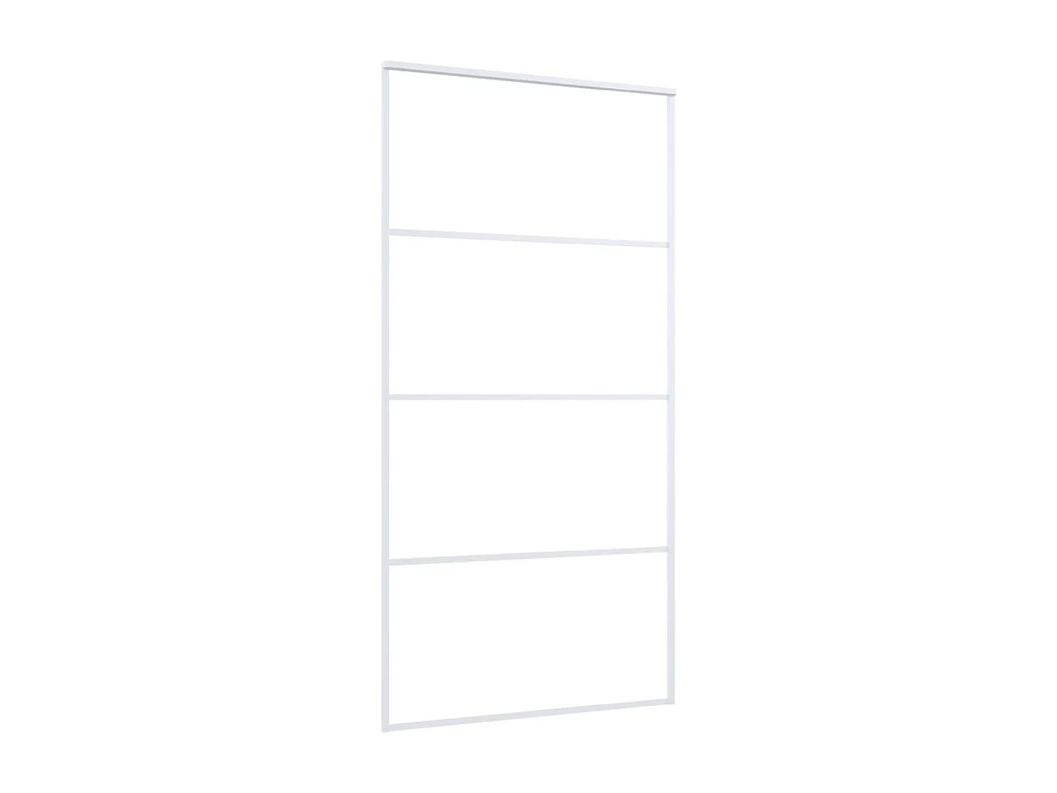 Puerta corredera ESG cristal y aluminio 102,5x205 cm Blanco