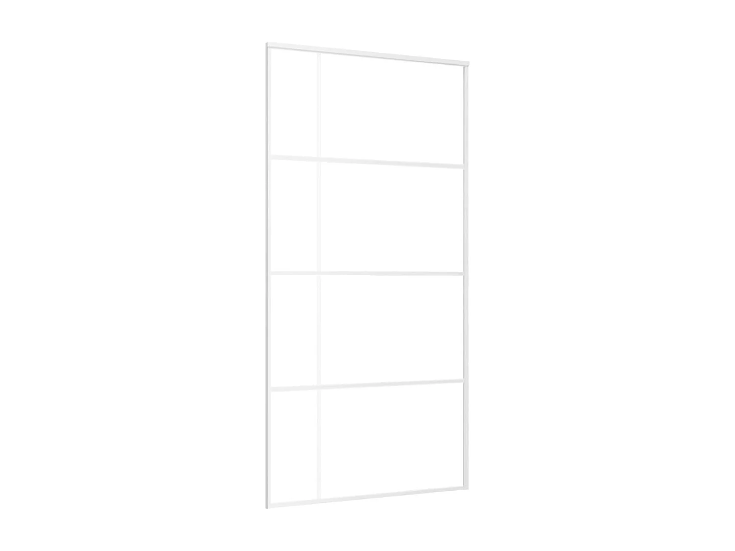 Porta de correr Vidro fosco ESG alumínio 102,5x205 cm Branco