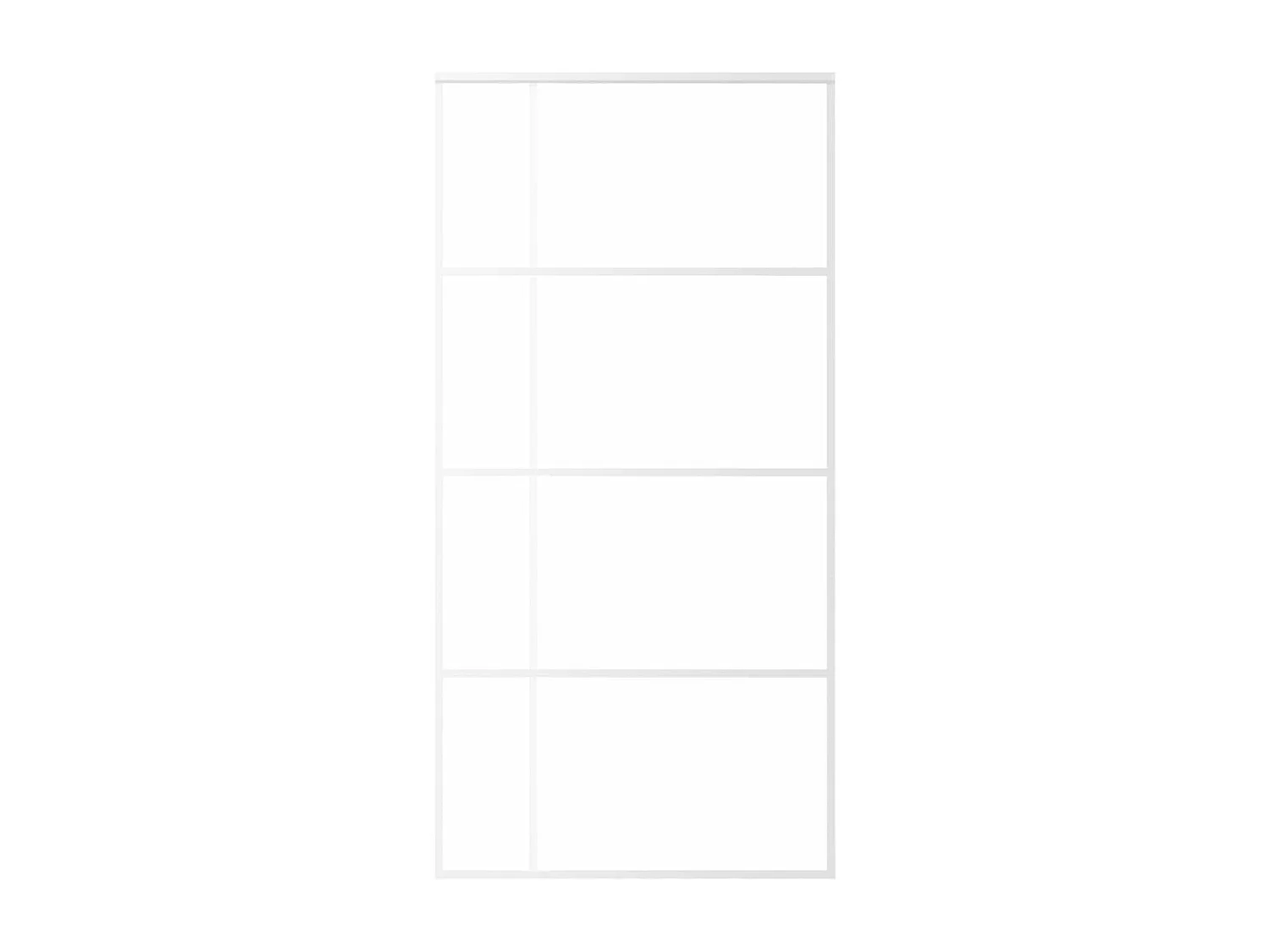 Porta de correr Vidro fosco ESG alumínio 102,5x205 cm Branco