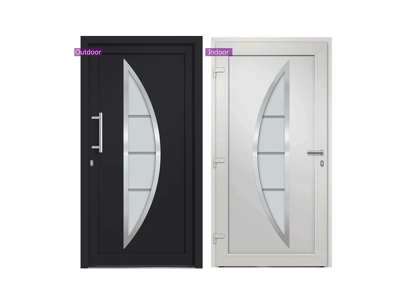 Antraciet toegangsdeur 108x208 cm