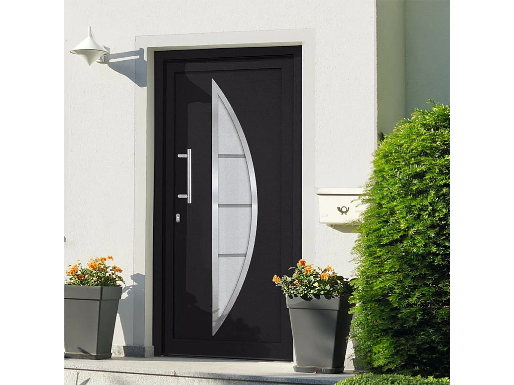 Porte d'entrée Anthracite 108x208 cm