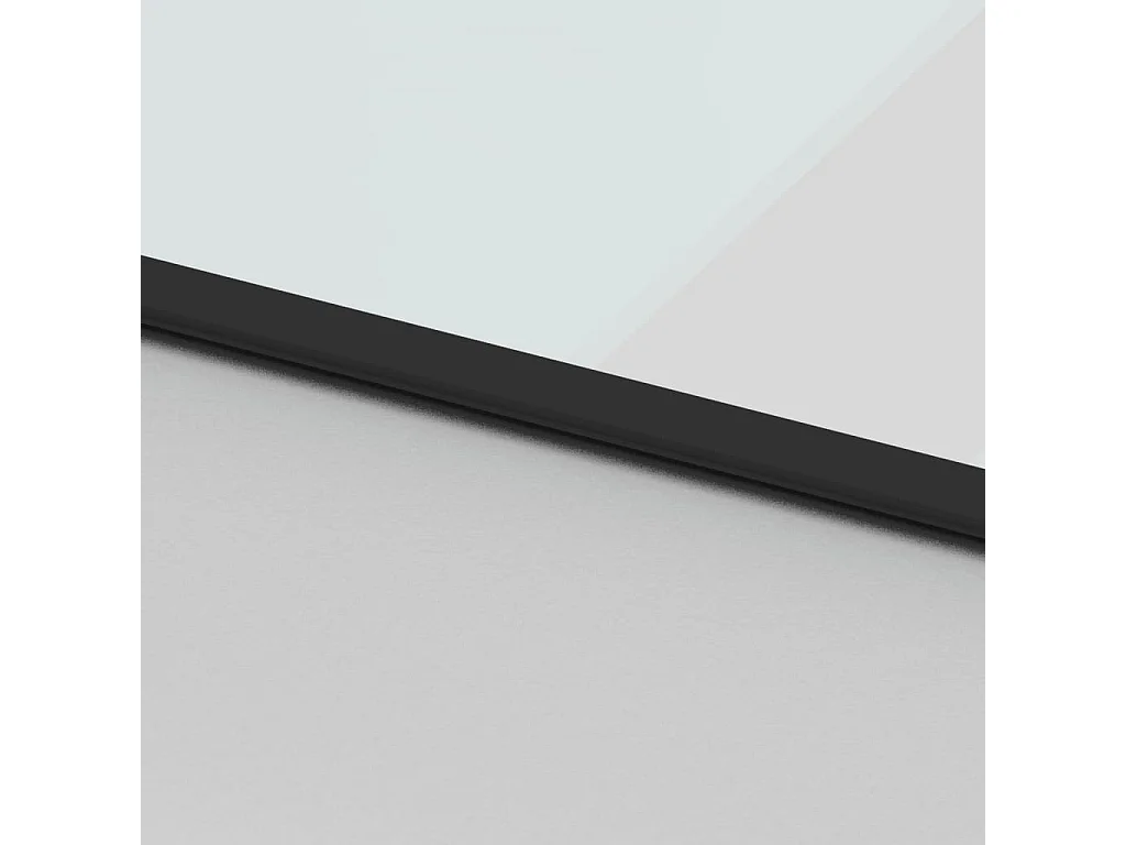 Schwarze Schiebetür 90x205 cm aus gehärtetem Aluminiumglas