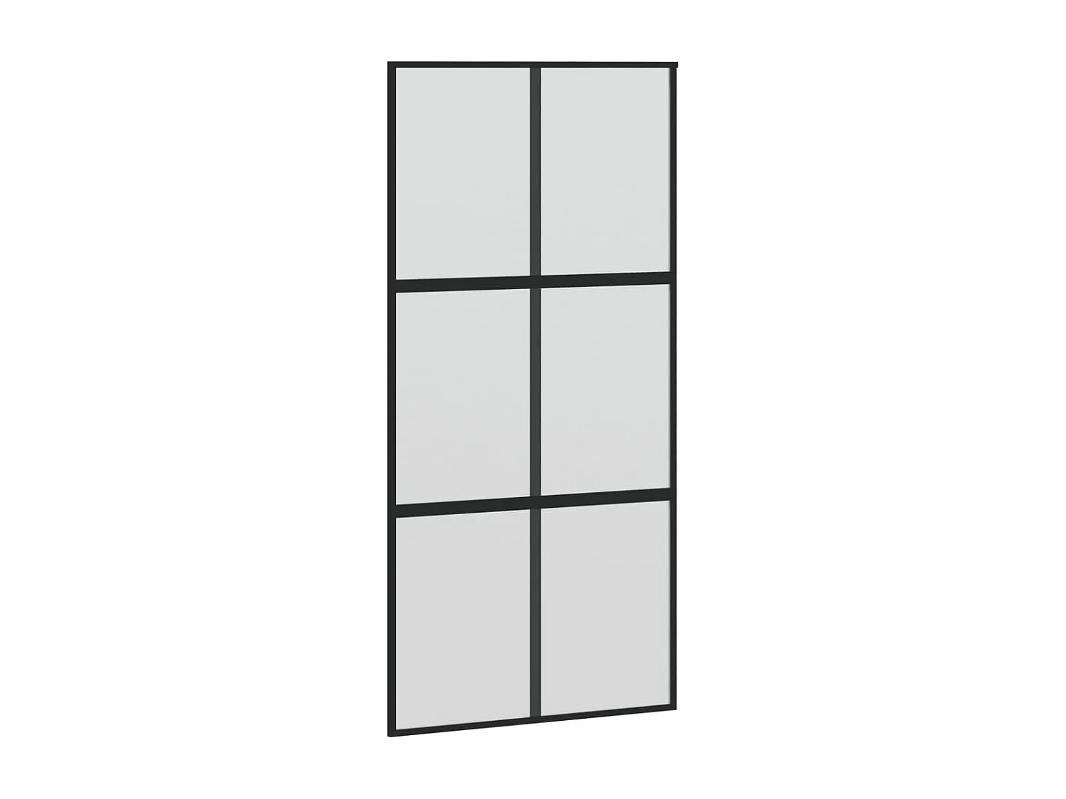 Porta scorrevole nera 102,5x205 cm vetro temperato alluminio