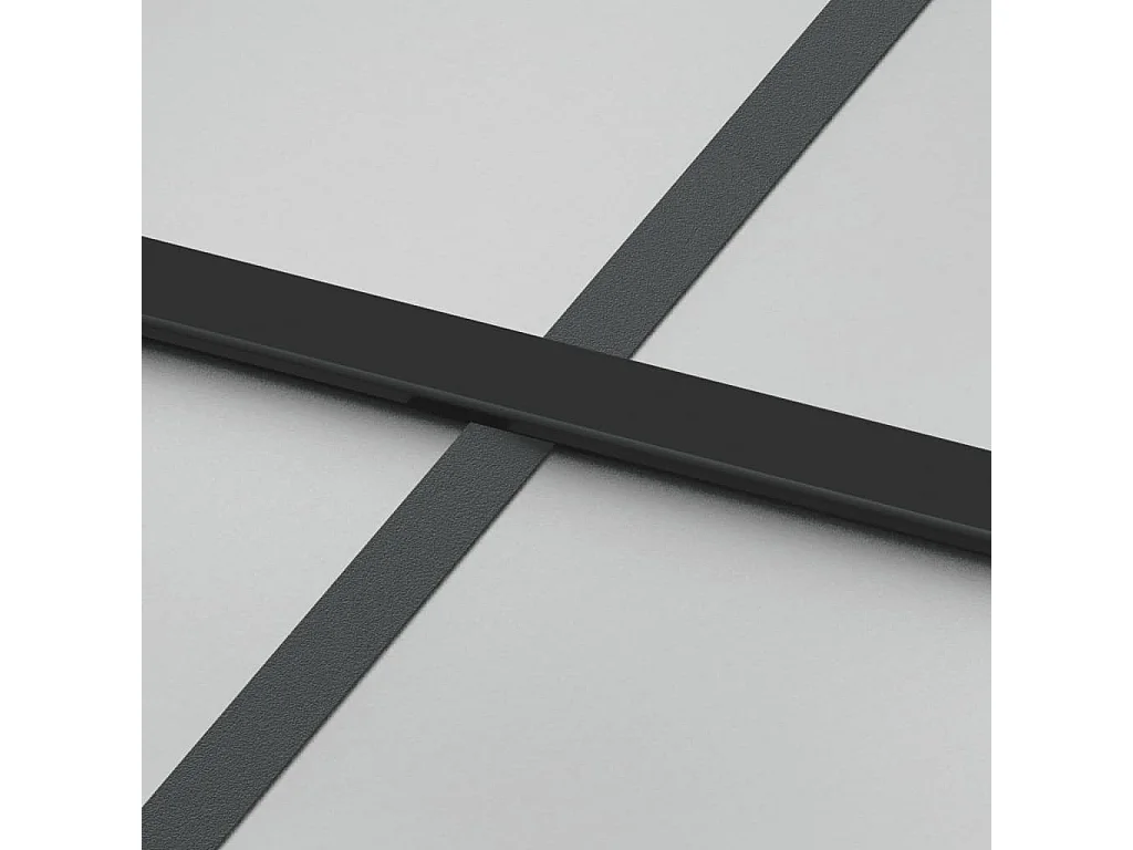 Porta scorrevole nera 102,5x205 cm vetro temperato alluminio