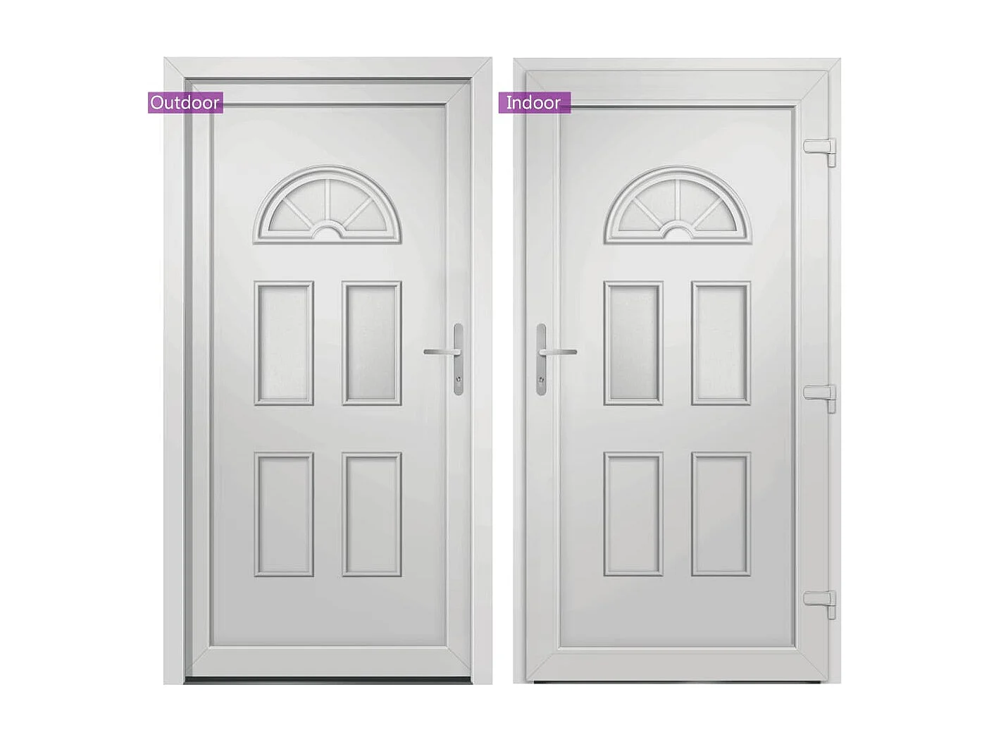 Porta d'ingresso bianca 110x210 cm PVC