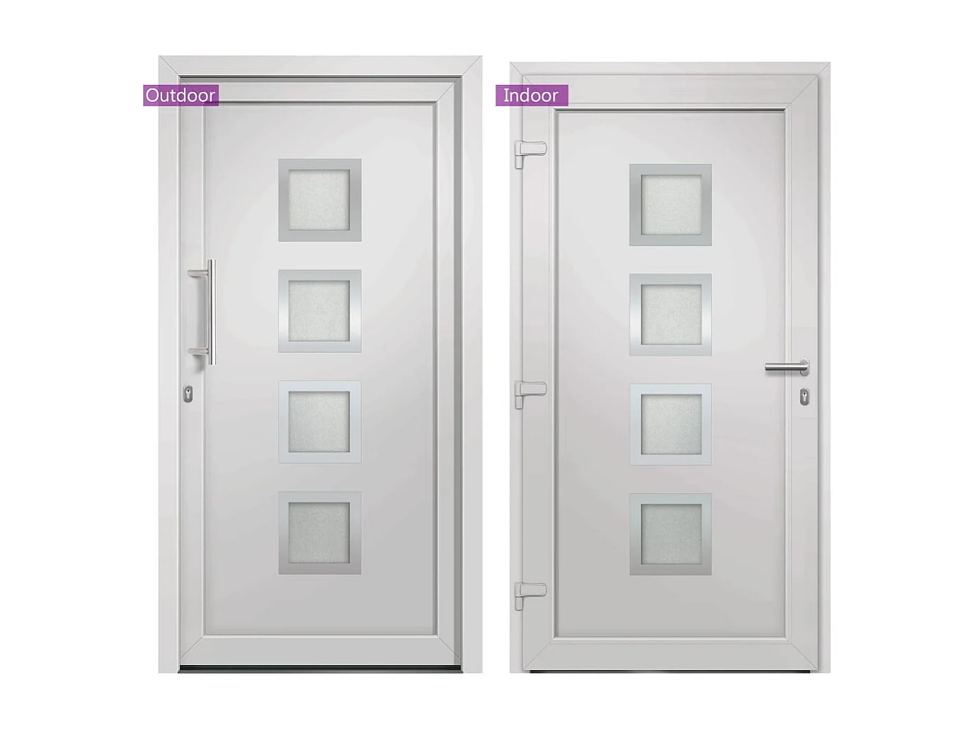 Porte d'entrée Blanc 98x200 cm