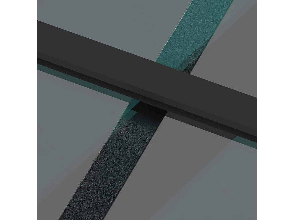 Schwarze Schiebetür 90x205 cm aus gehärtetem Aluminiumglas