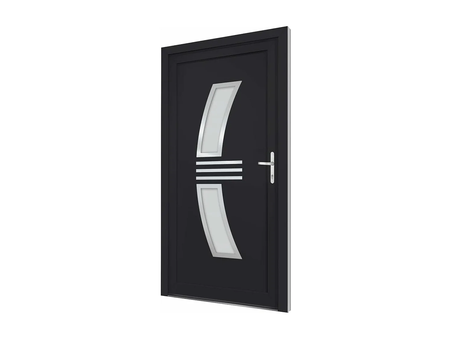 Porte d'entrée anthracite 108x208 cm PVC