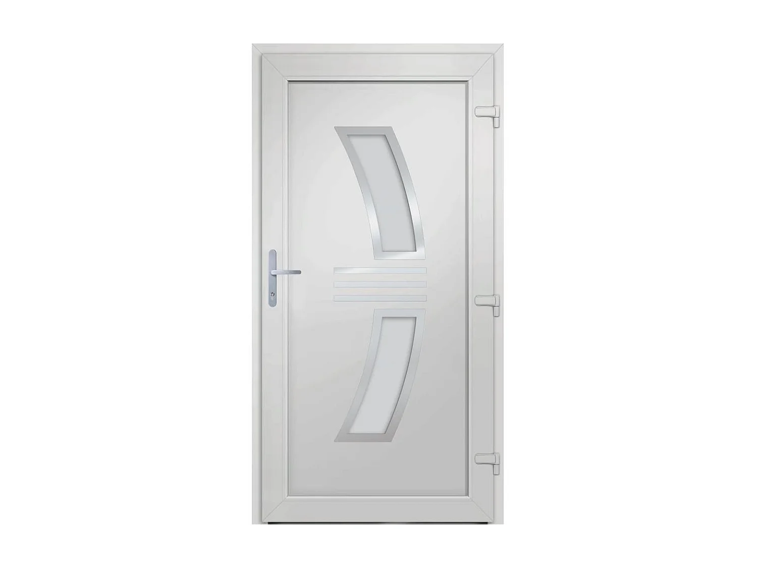 Porte d'entrée anthracite 108x208 cm PVC