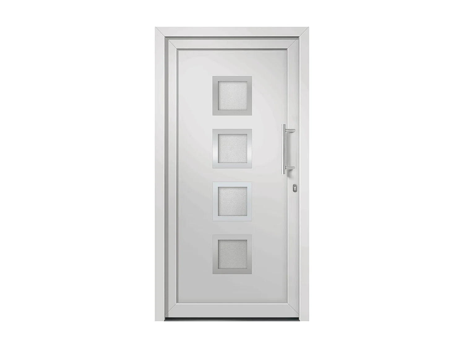 Porte d'entrée Blanc 98x208 cm