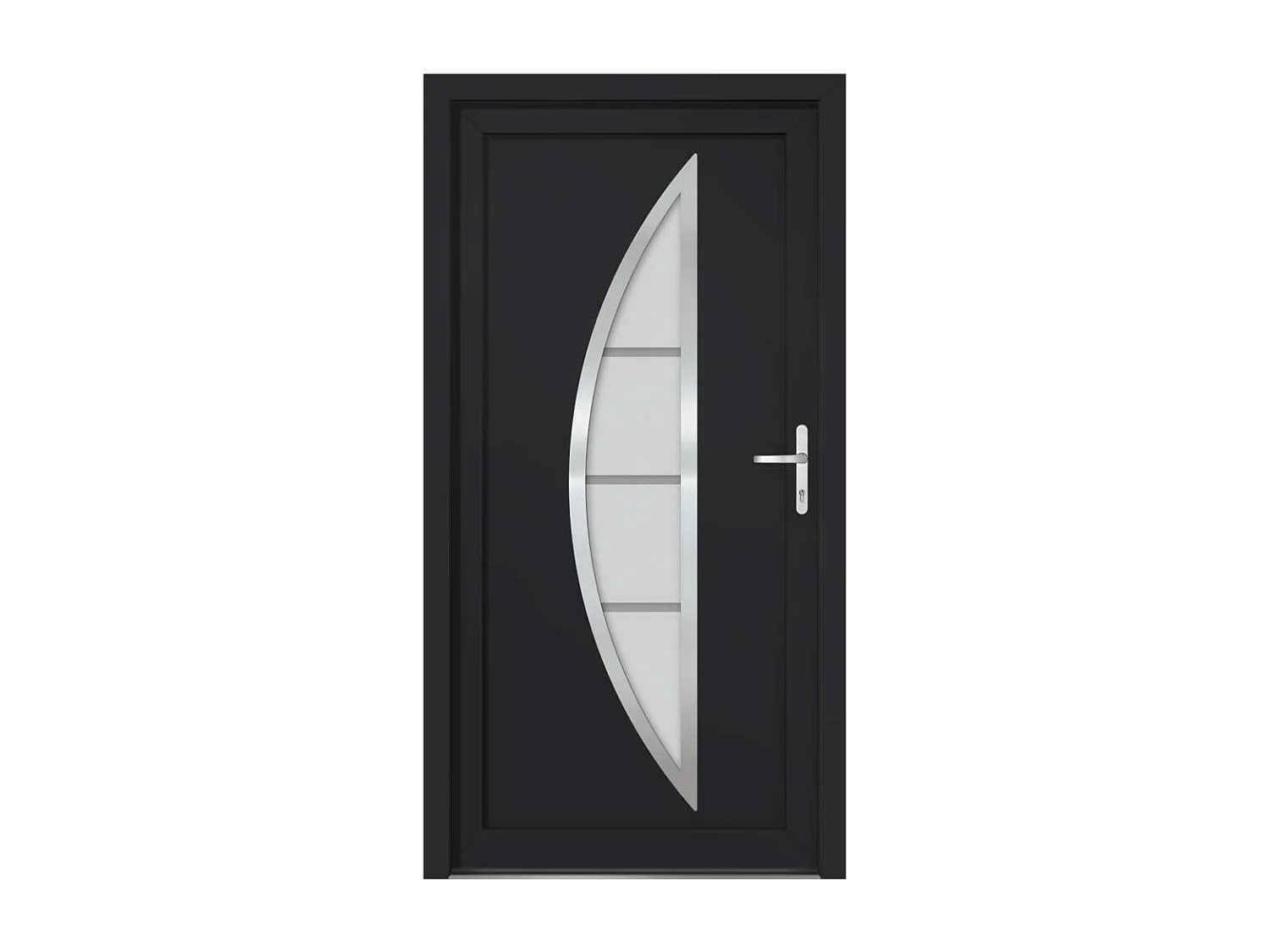 Porte d'entrée anthracite 108x208 cm PVC