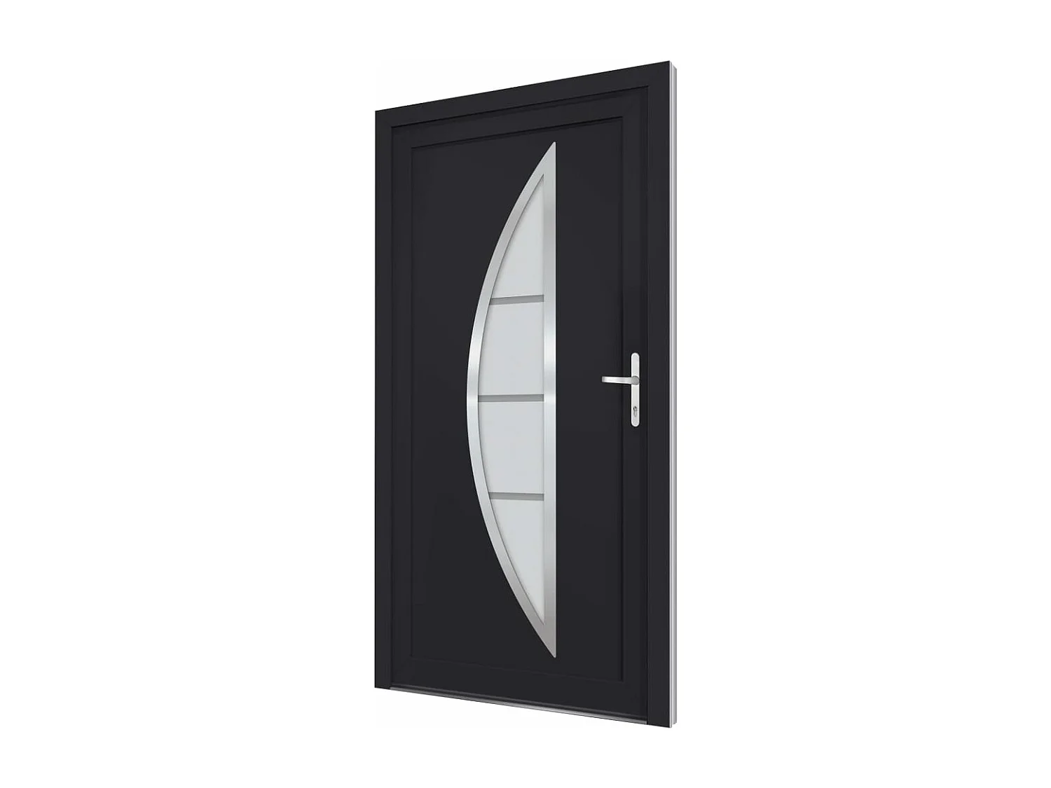 Porte d'entrée anthracite 108x208 cm PVC
