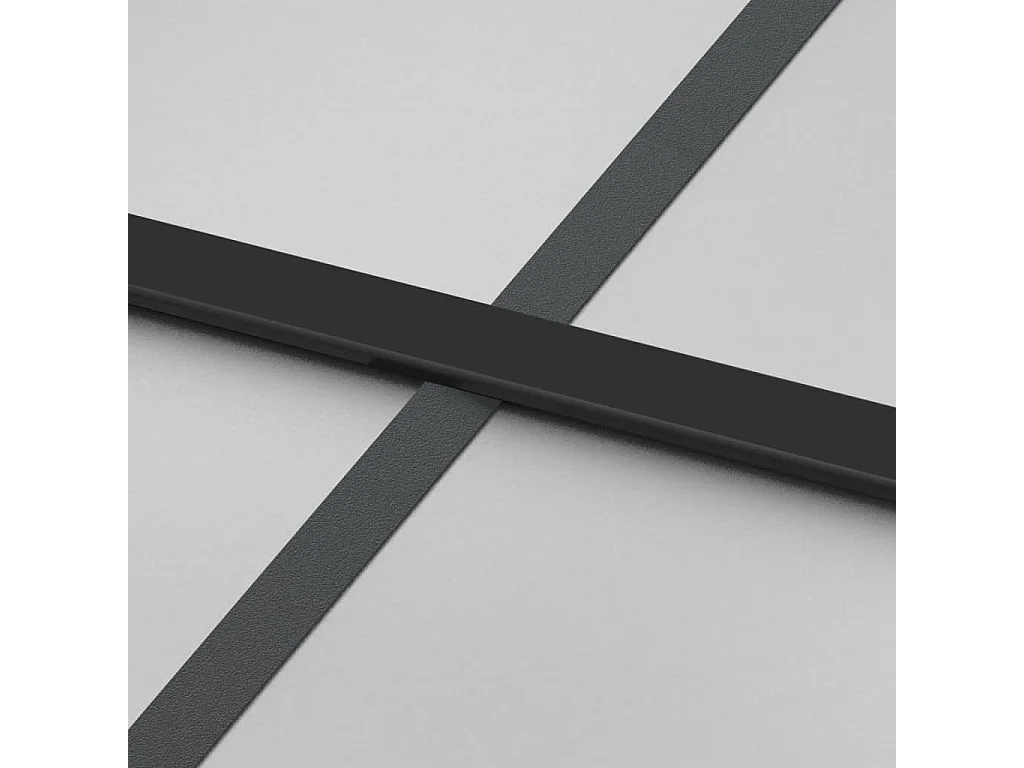 Schwarze Schiebetür 76x205 cm aus gehärtetem Aluminiumglas