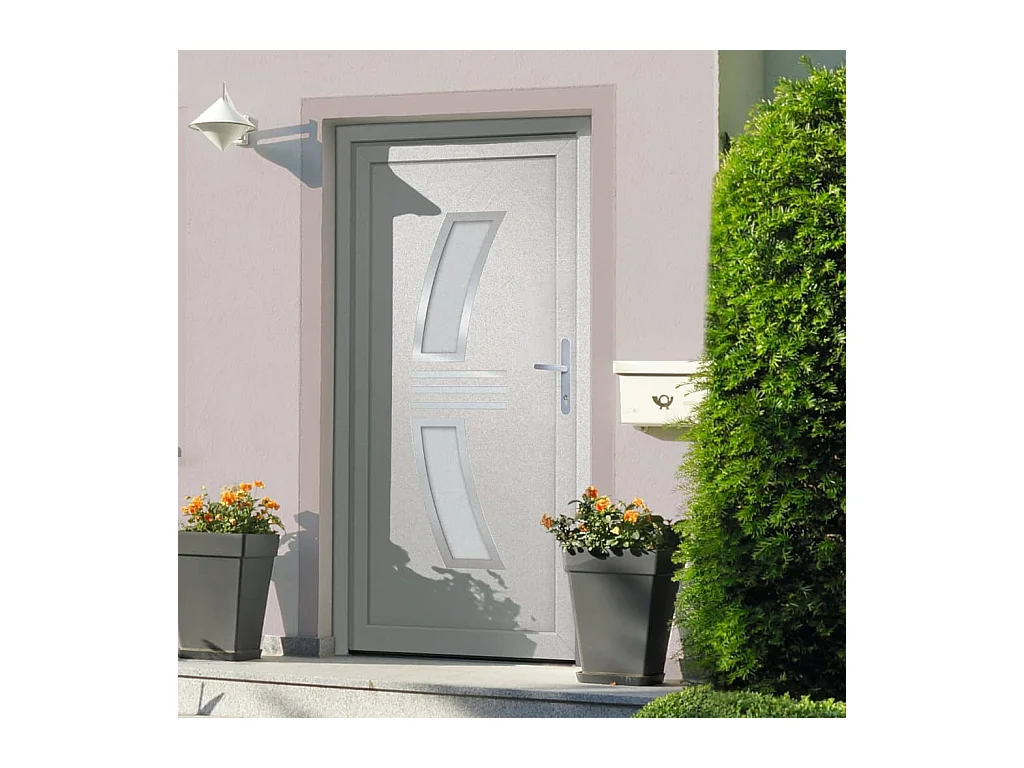 Porte d'entrée Blanc 108x200 cm PVC