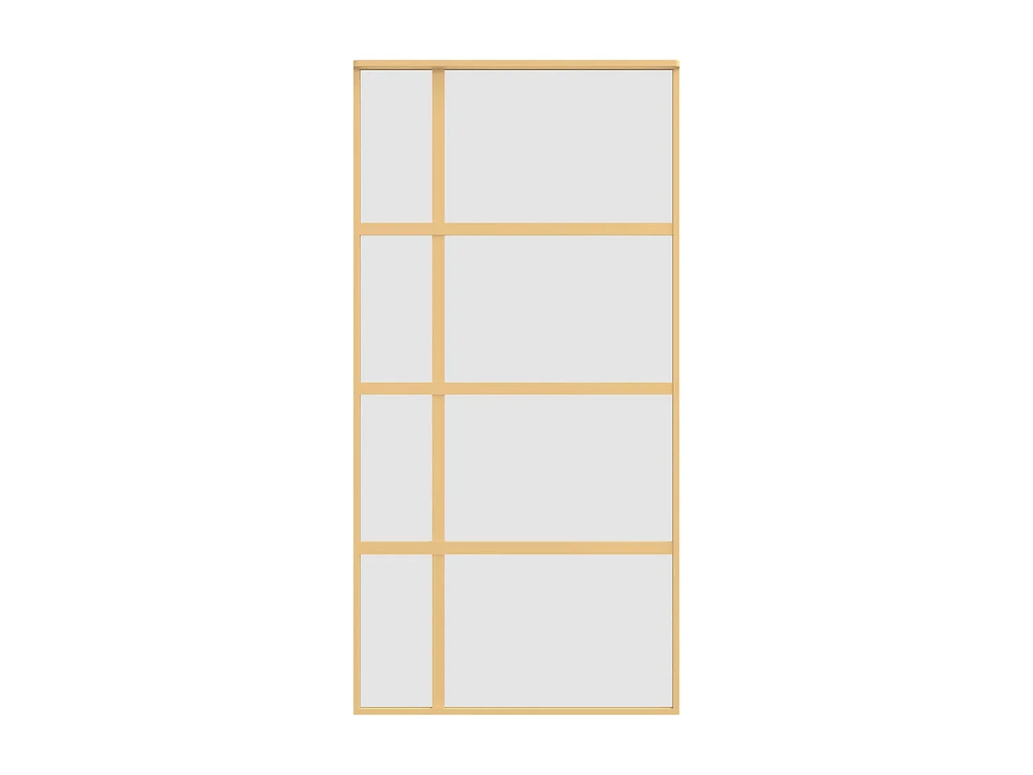 Goldene Schiebetür 102,5 x 205 cm, satiniertes ESG-Glasaluminium