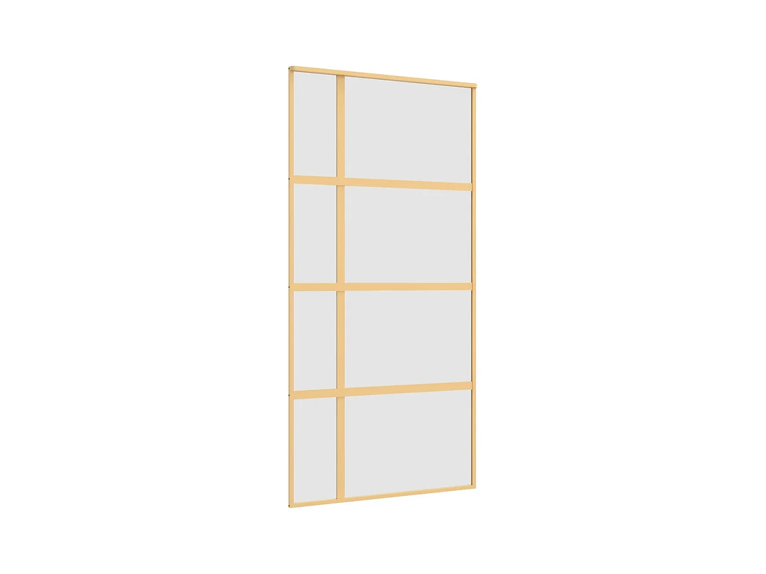 Goldene Schiebetür 102,5 x 205 cm, satiniertes ESG-Glasaluminium