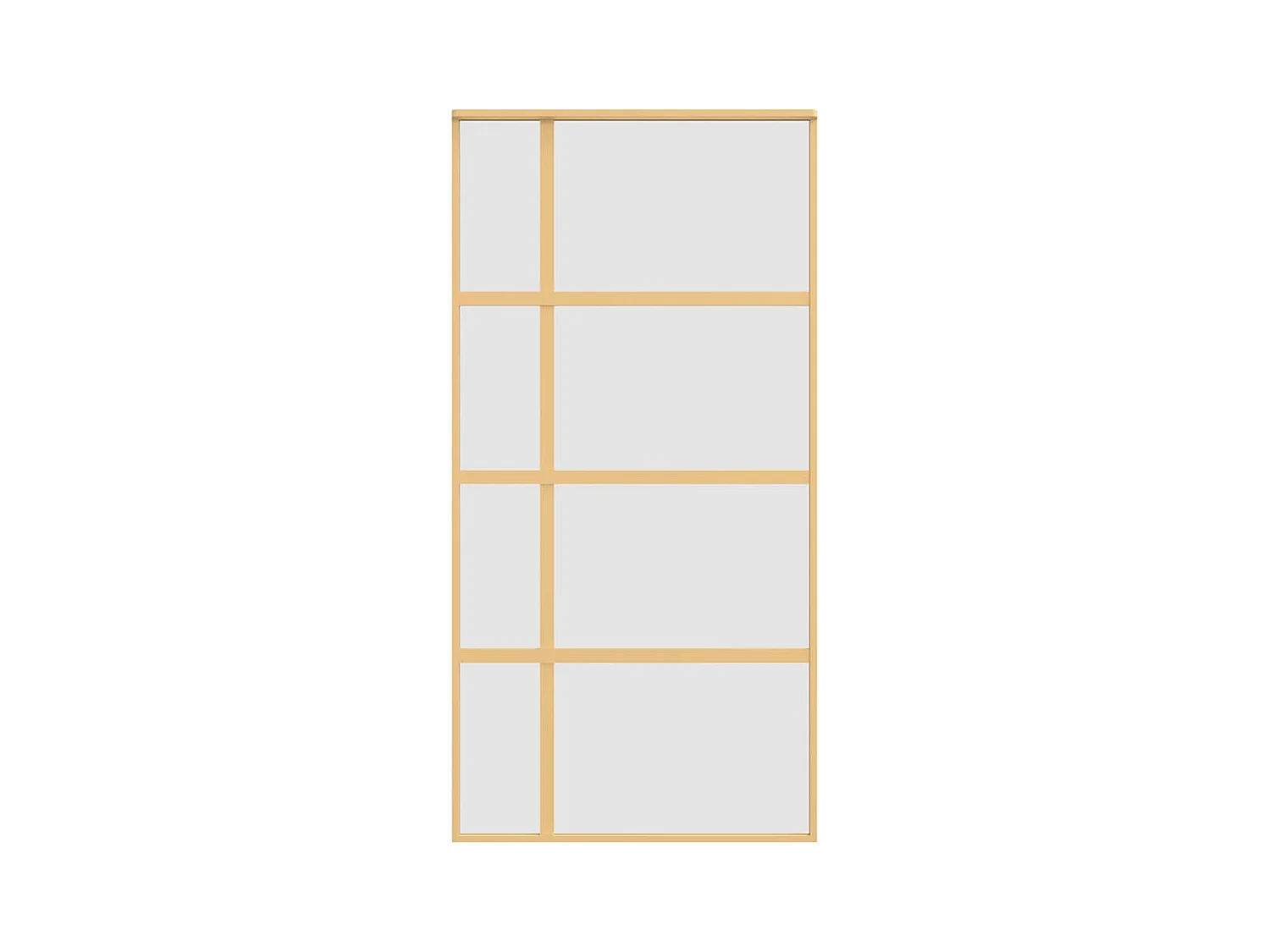 Goldene Schiebetür 102,5 x 205 cm, satiniertes ESG-Glasaluminium