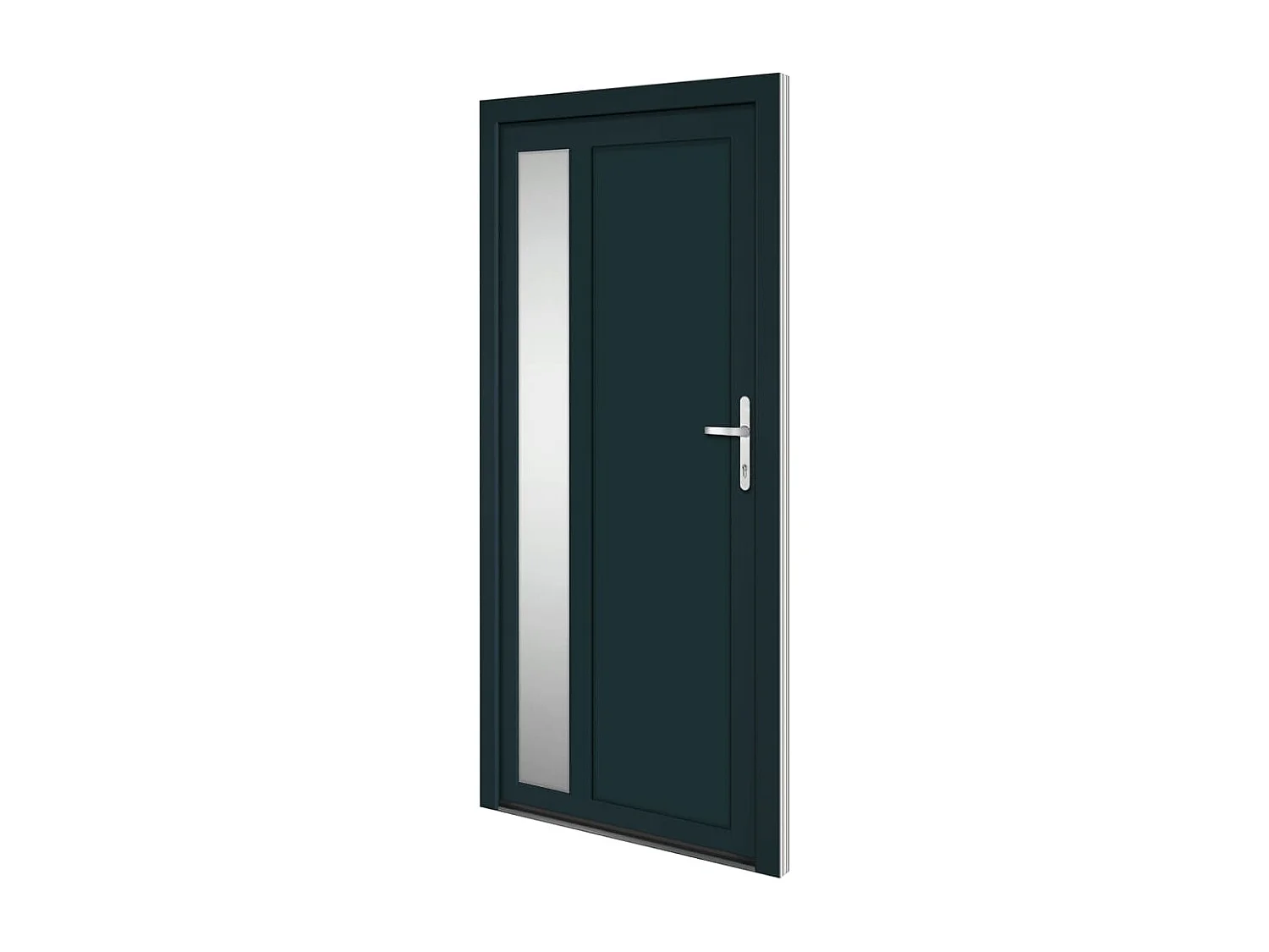 Porte d'entrée anthracite 108x208 cm PVC