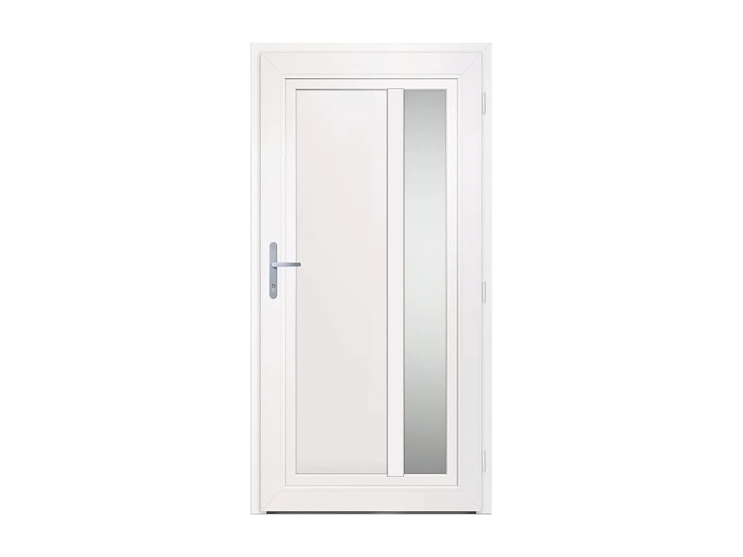 Porte d'entrée anthracite 108x208 cm PVC
