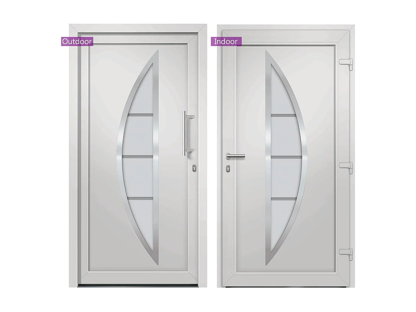 Porte d'entrée Blanc 98x208 cm