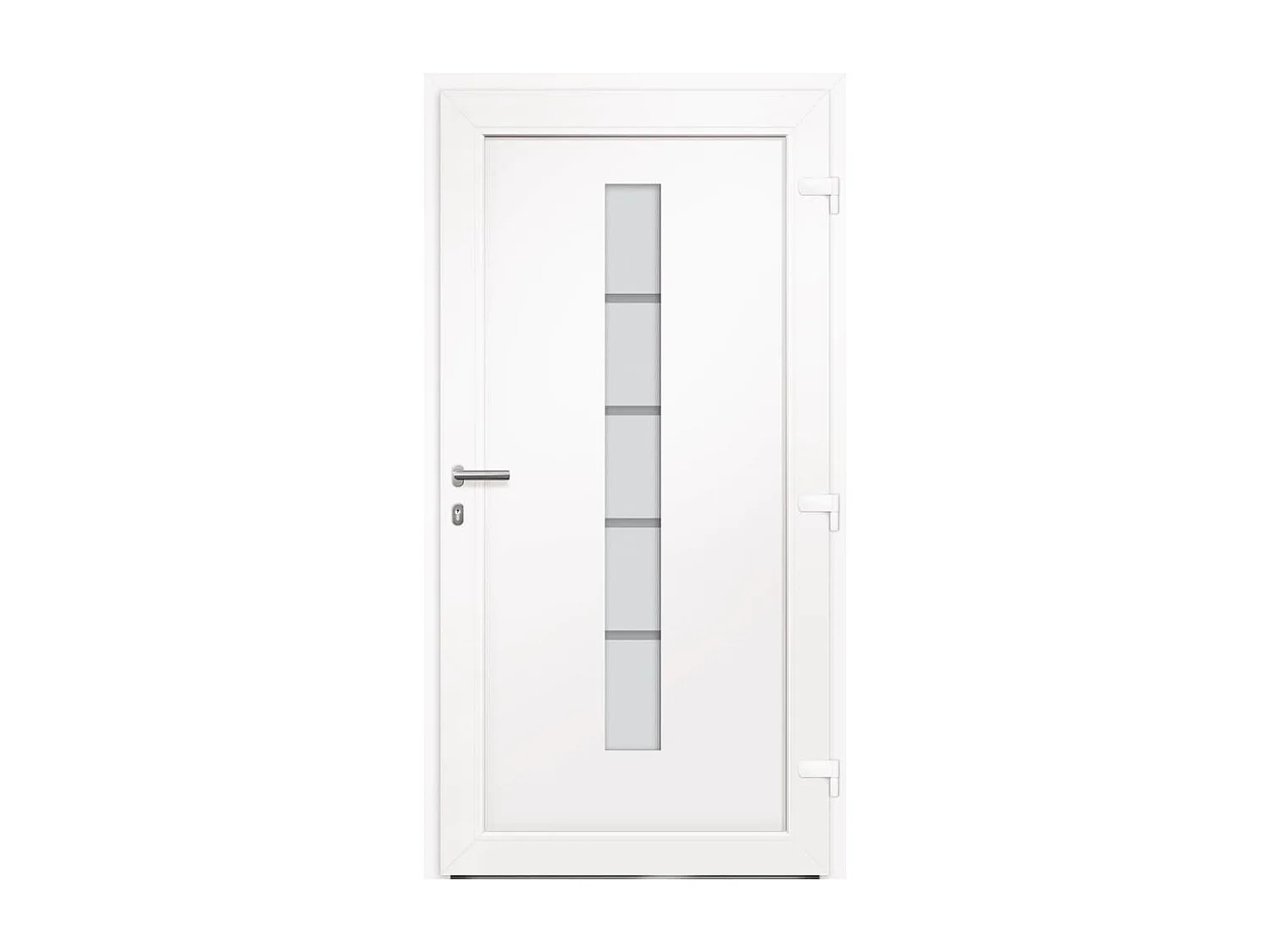 Porta d'ingresso Alluminio e PVC Bianca 100x210 cm