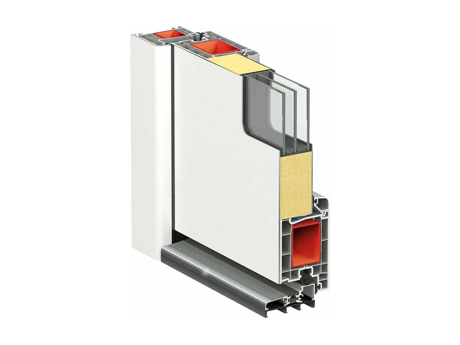 Porte d'entrée Blanc 110x210 cm Aluminium et PVC