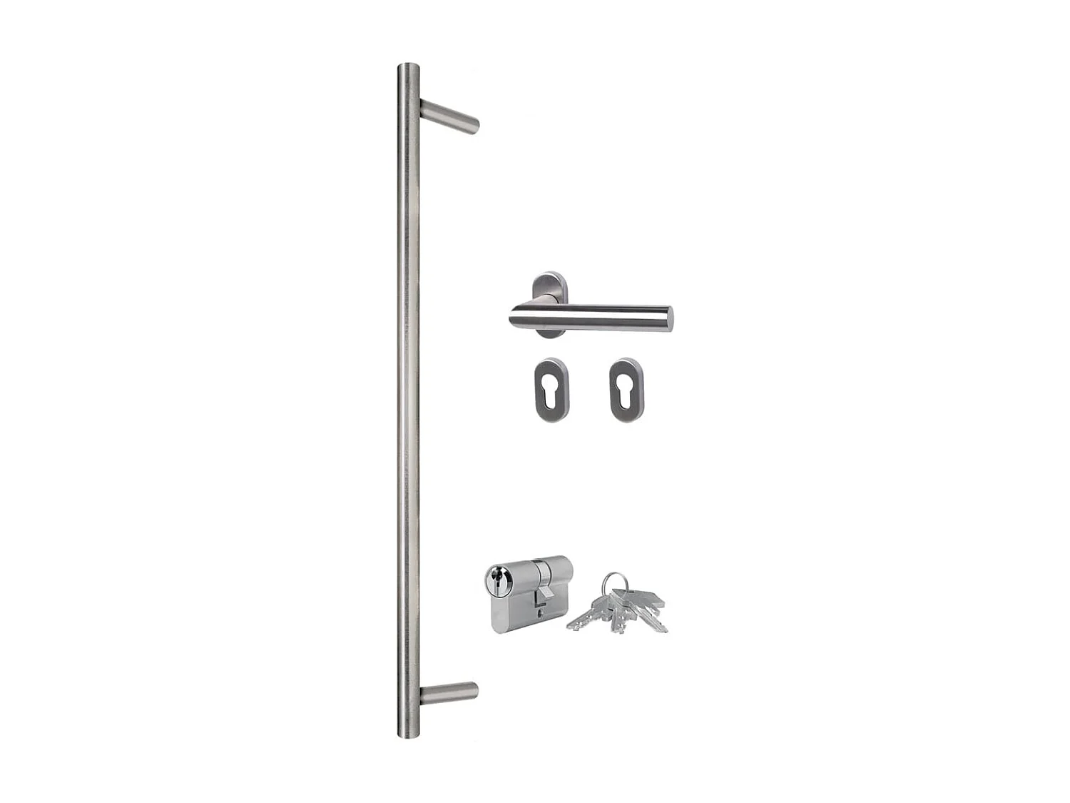 Porte d'entrée Blanc 110x210 cm Aluminium et PVC