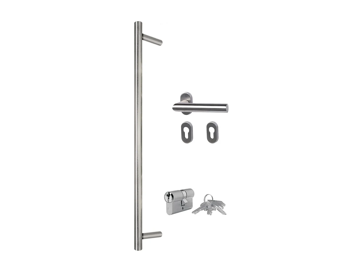 Porte d'entrée Blanc 100x200 cm Aluminium et PVC