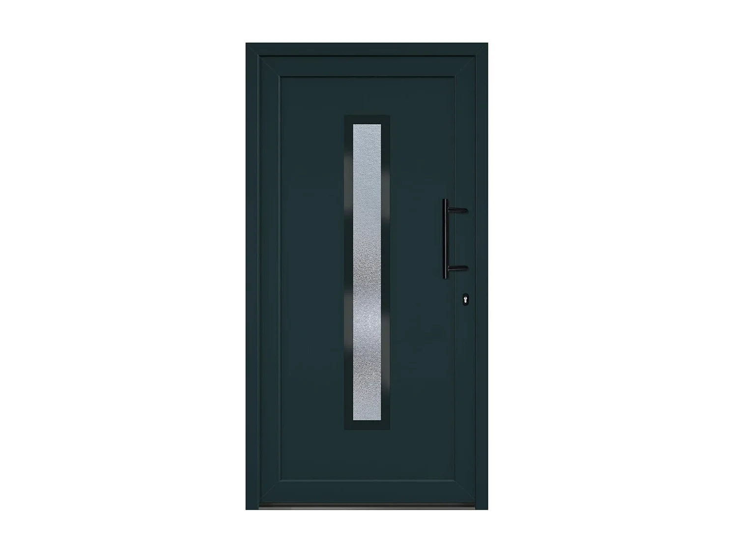 Porte d'entrée anthracite 108x208 cm PVC