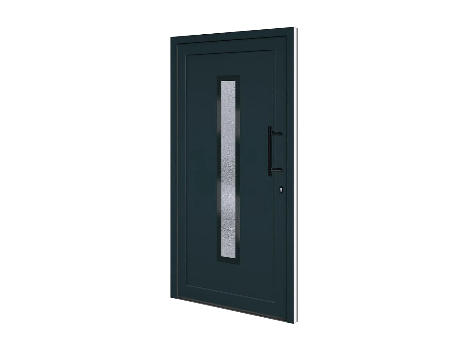 Porte d'entrée anthracite 108x208 cm PVC