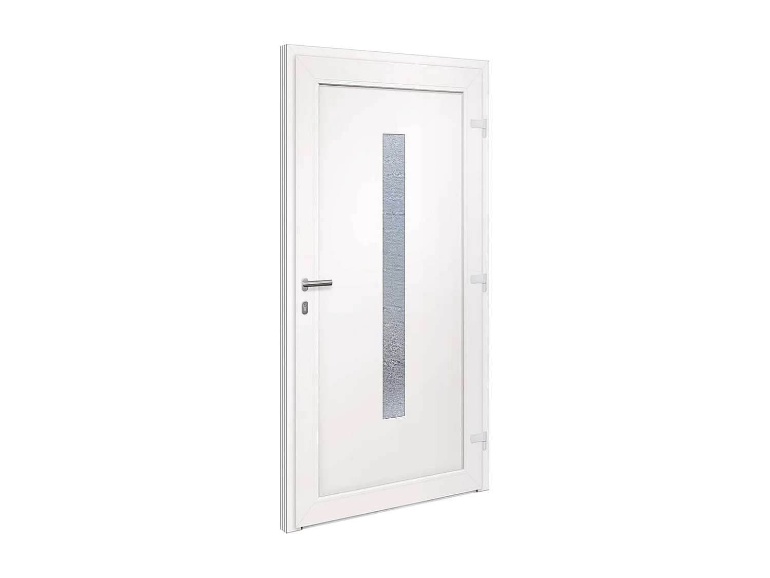 Porte d'entrée anthracite 108x208 cm PVC