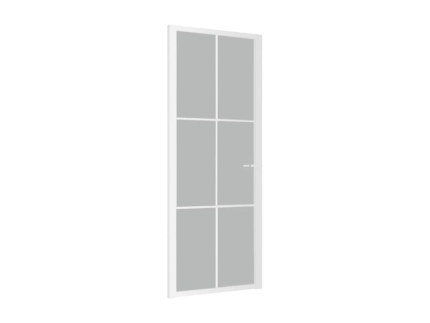 Porte intérieure 83x201,5 cm Blanc Verre mat et aluminium