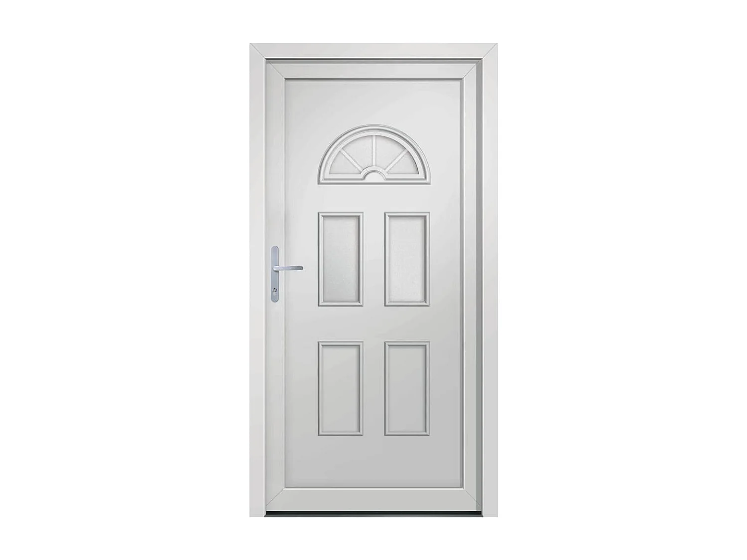 Porte d'entrée blanc 88x208 cm PVC