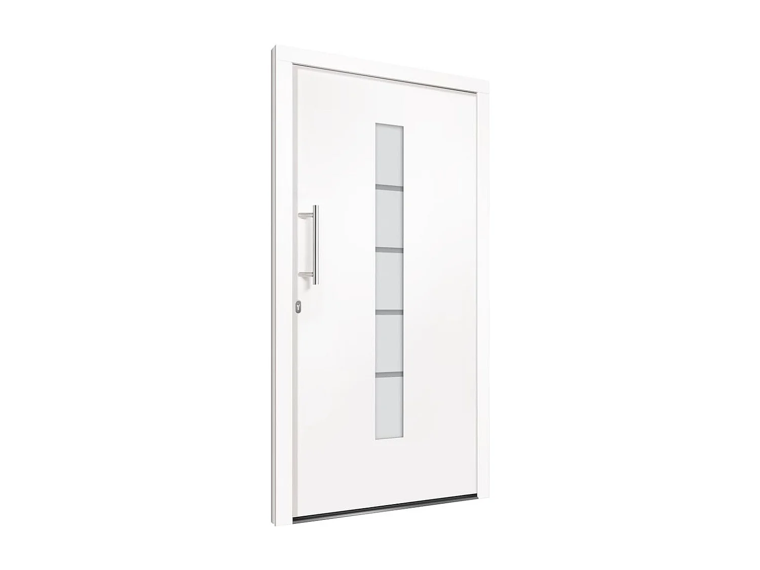 Porta d'ingresso Alluminio e PVC Bianca 100x210 cm