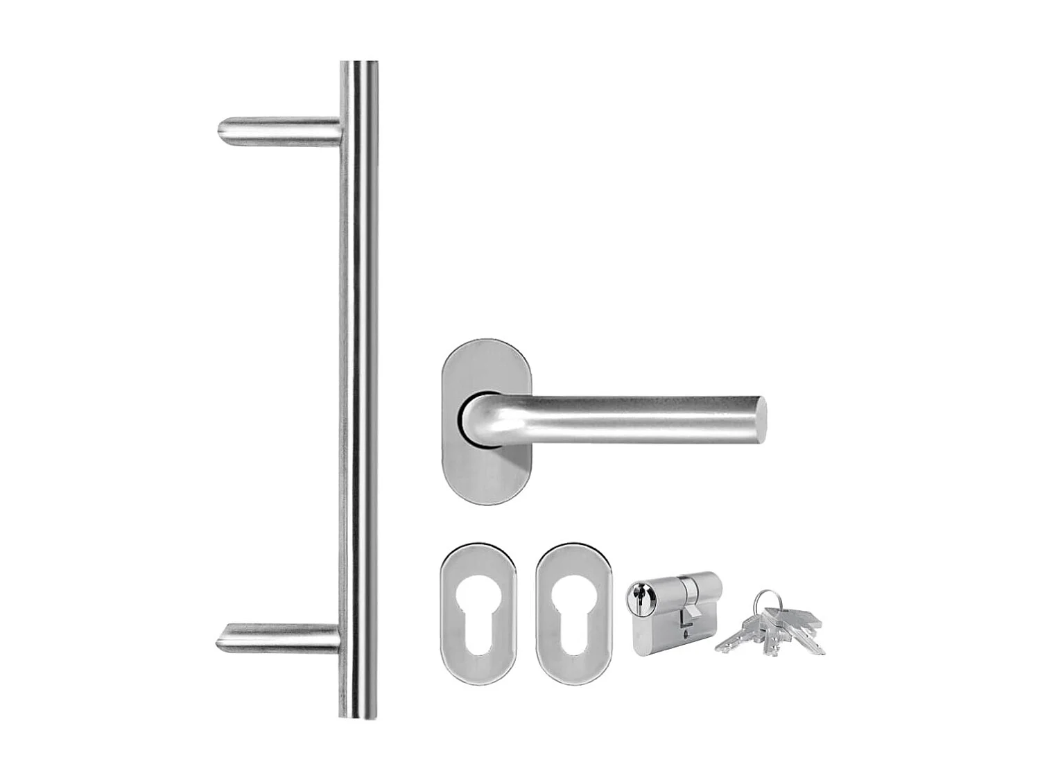 Porta d'ingresso Alluminio e PVC Bianca 100x210 cm