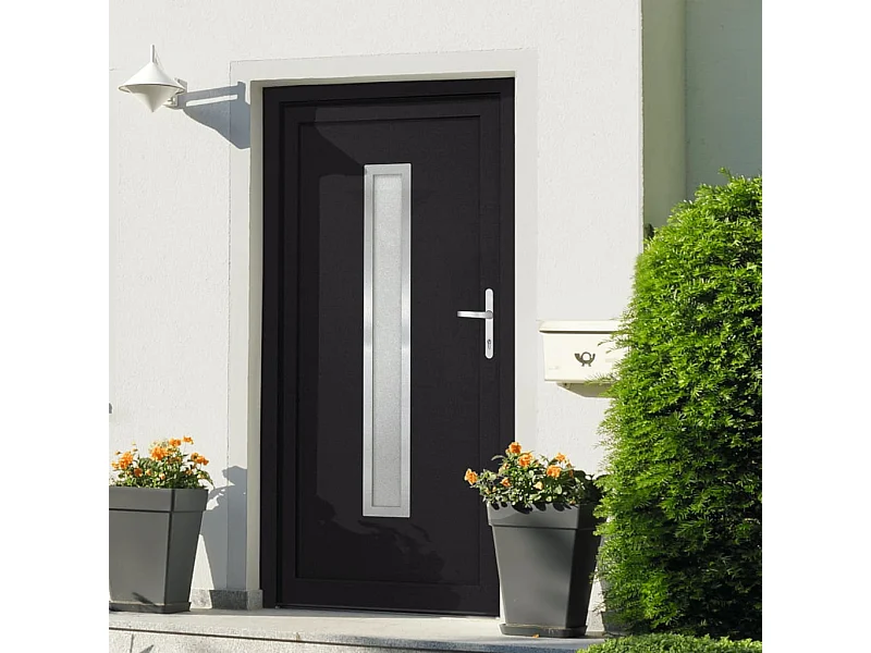 Antraciet toegangsdeur 88x200 cm PVC