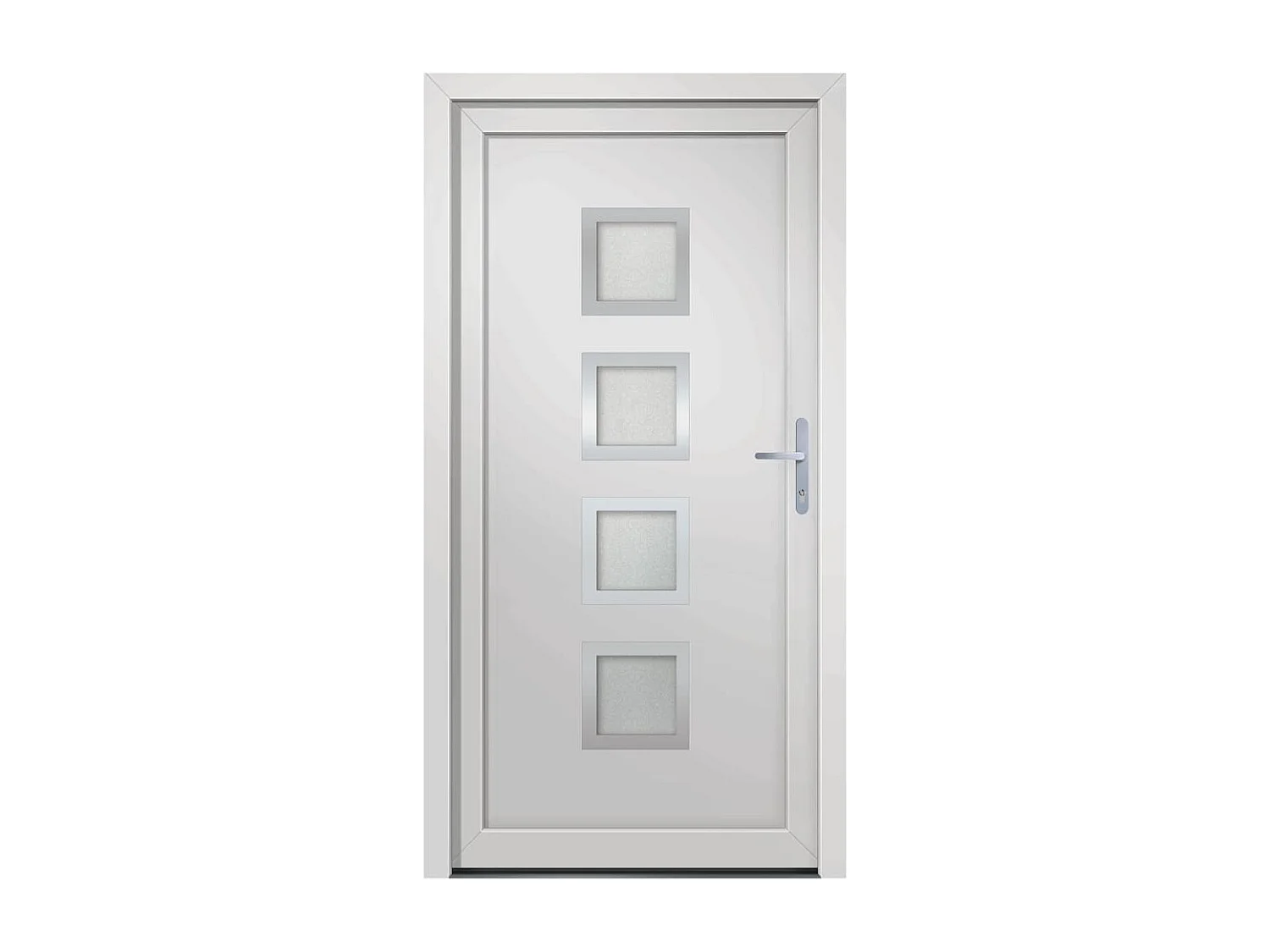 Porta d'ingresso bianca 98x190 cm in PVC