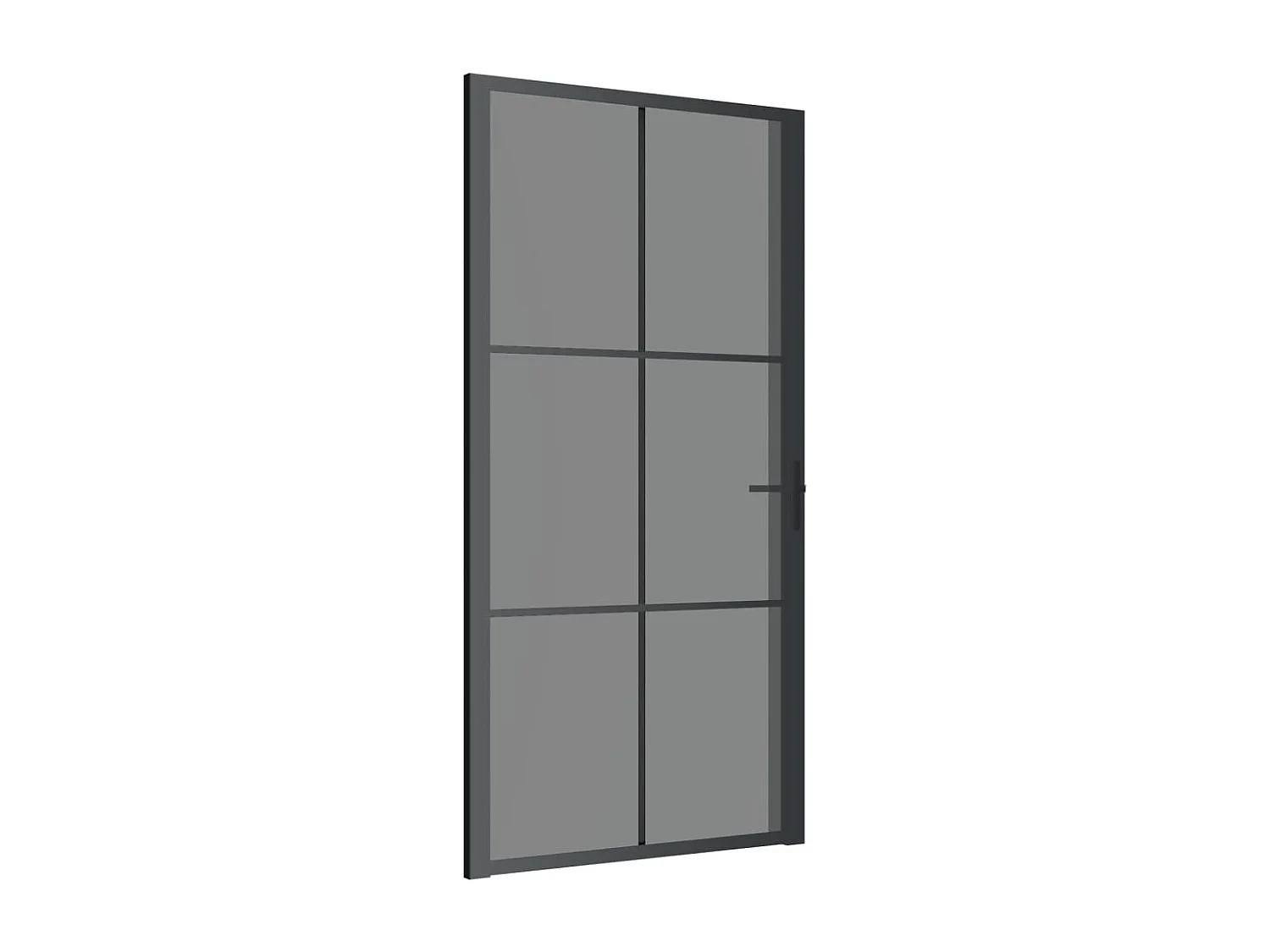 Puerta interior 102,5x201,5 cm Cristal ESG negro y aluminio