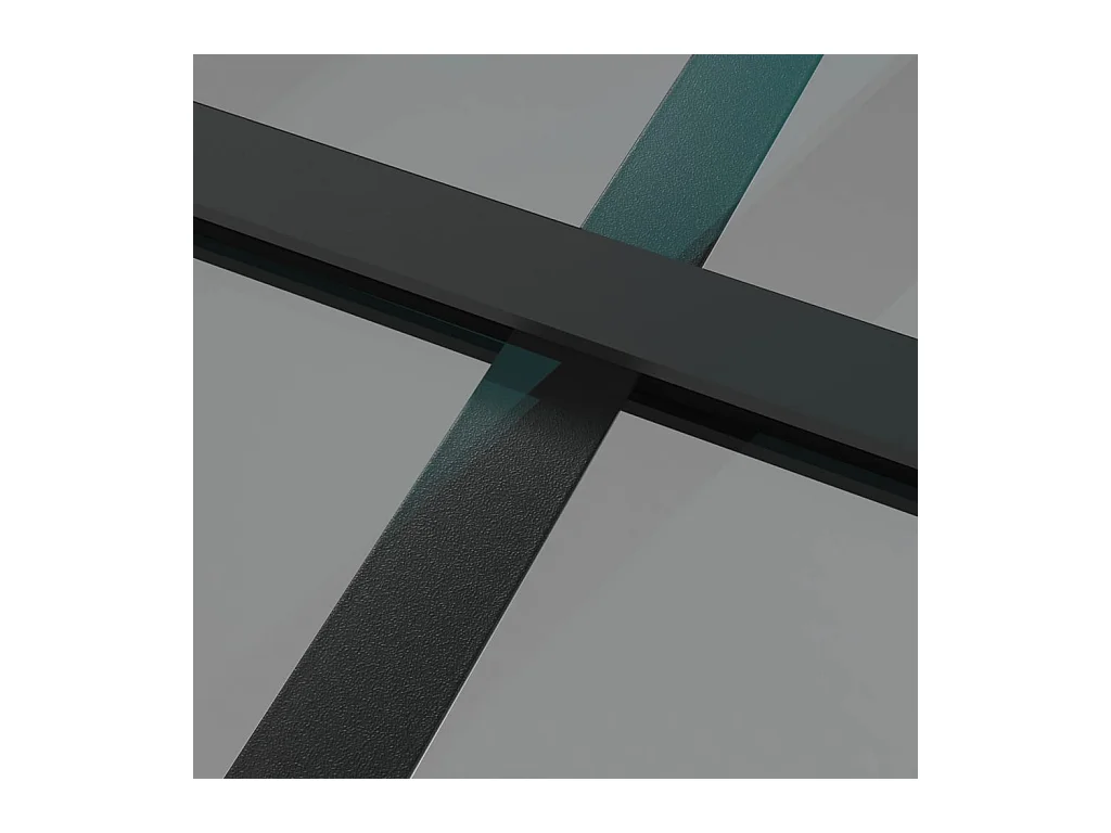 Binnendeur 102,5x201,5 cm Zwart ESG glas en aluminium