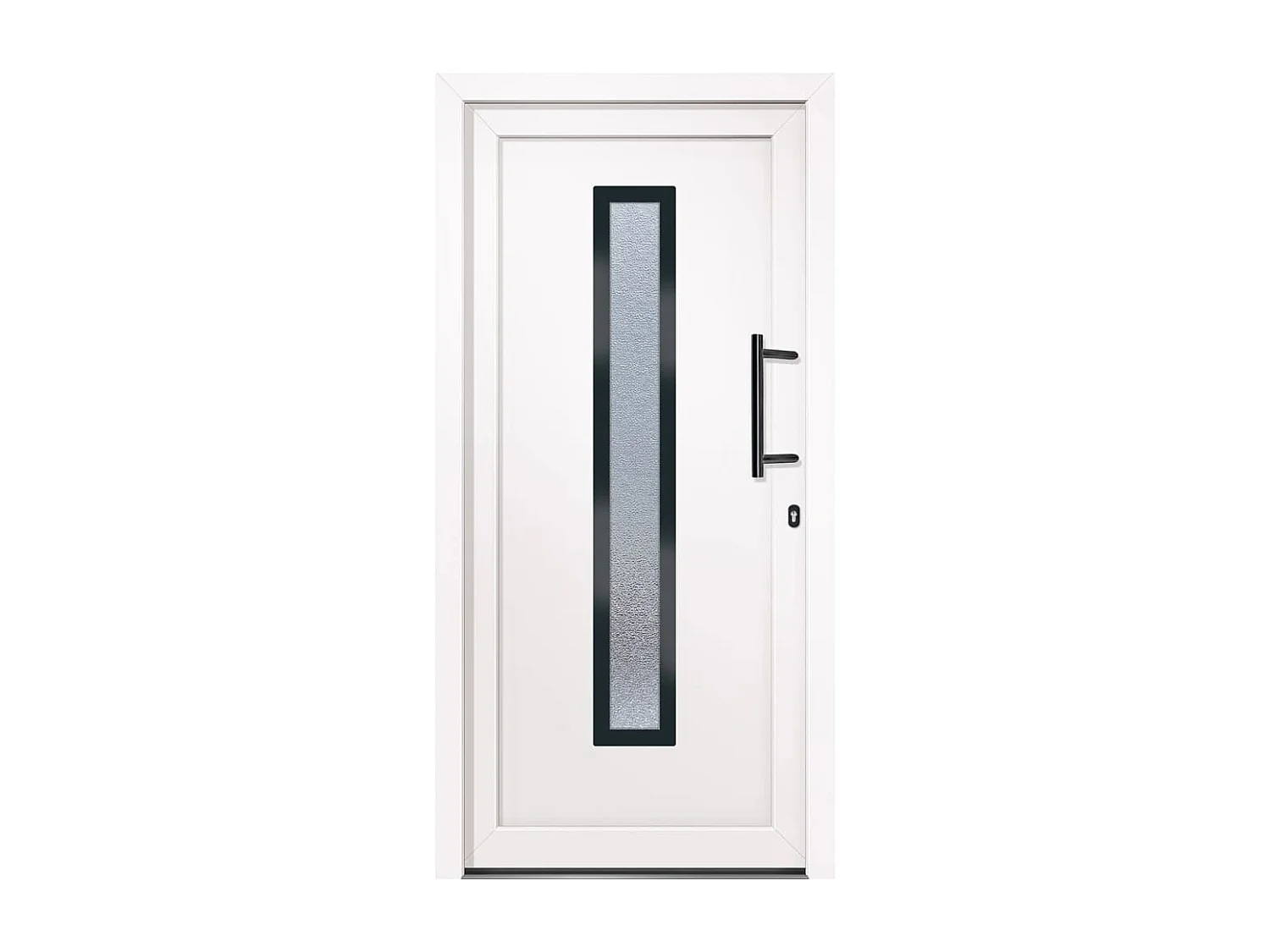 Porte d'entrée Blanc 98x200 cm PVC