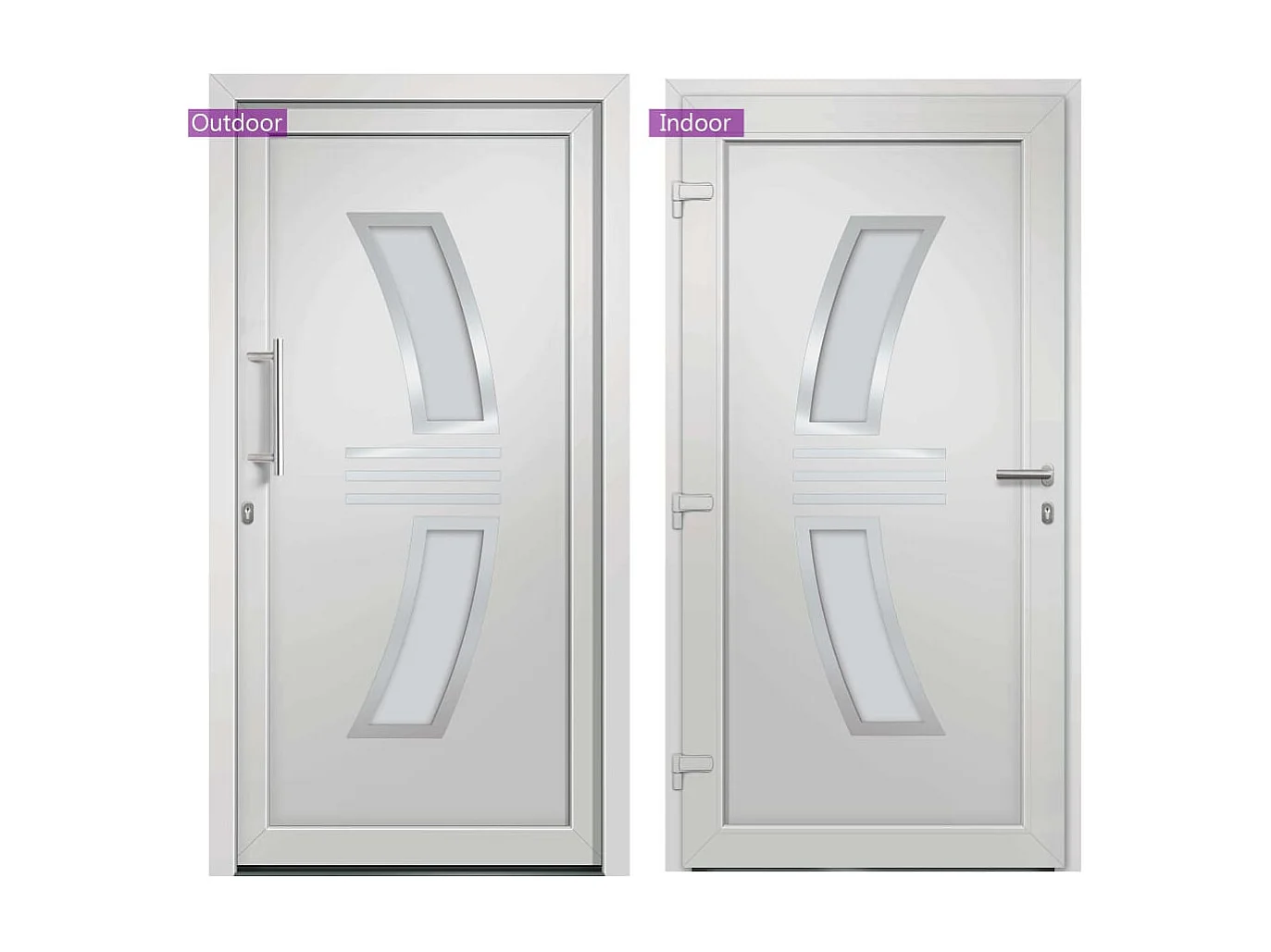 Porte d'entrée Blanc 108x208 cm