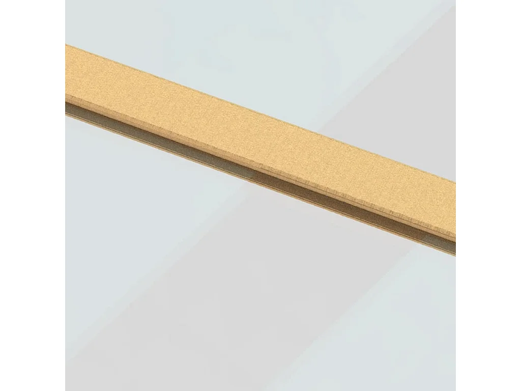 Porte coulissante doré 76x205 cm verre ESG clair et aluminium