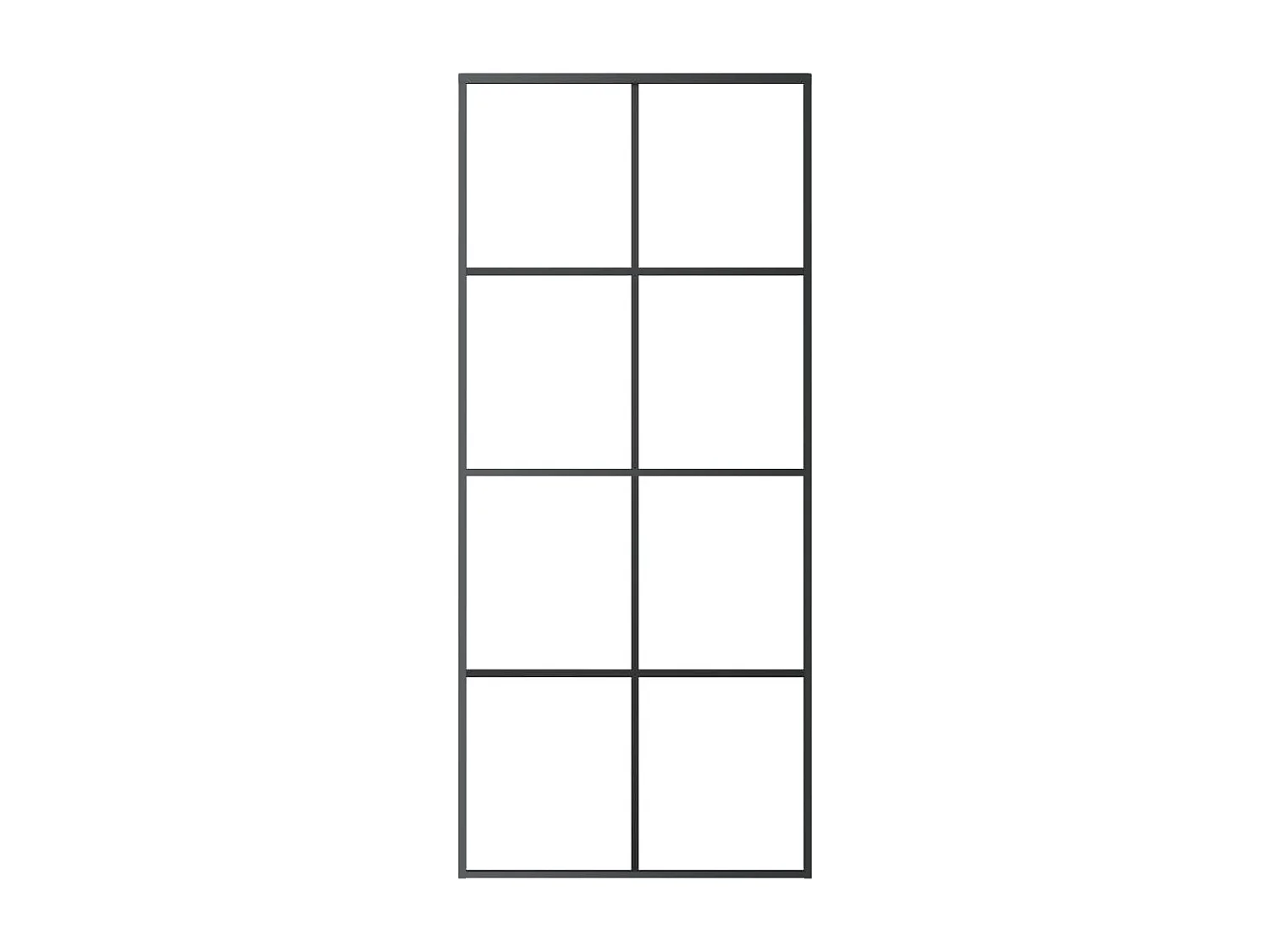 Porta scorrevole Alluminio e vetro ESG 90x205 cm Nero