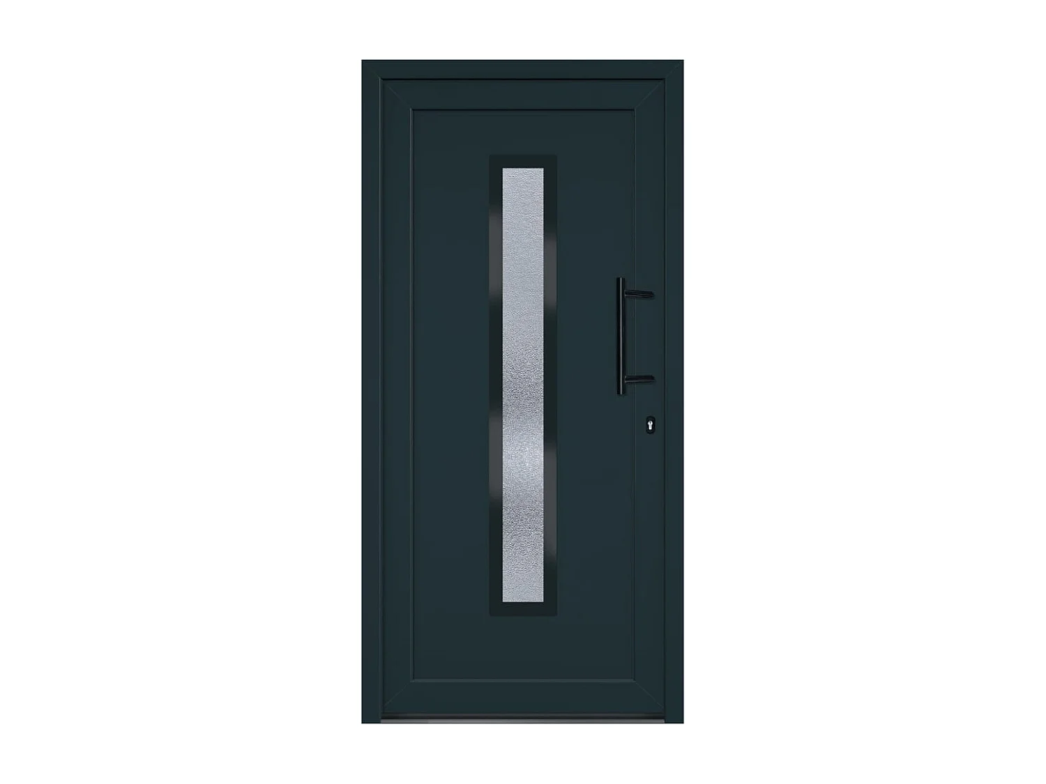 Porta d'ingresso antracite 98x200 cm PVC