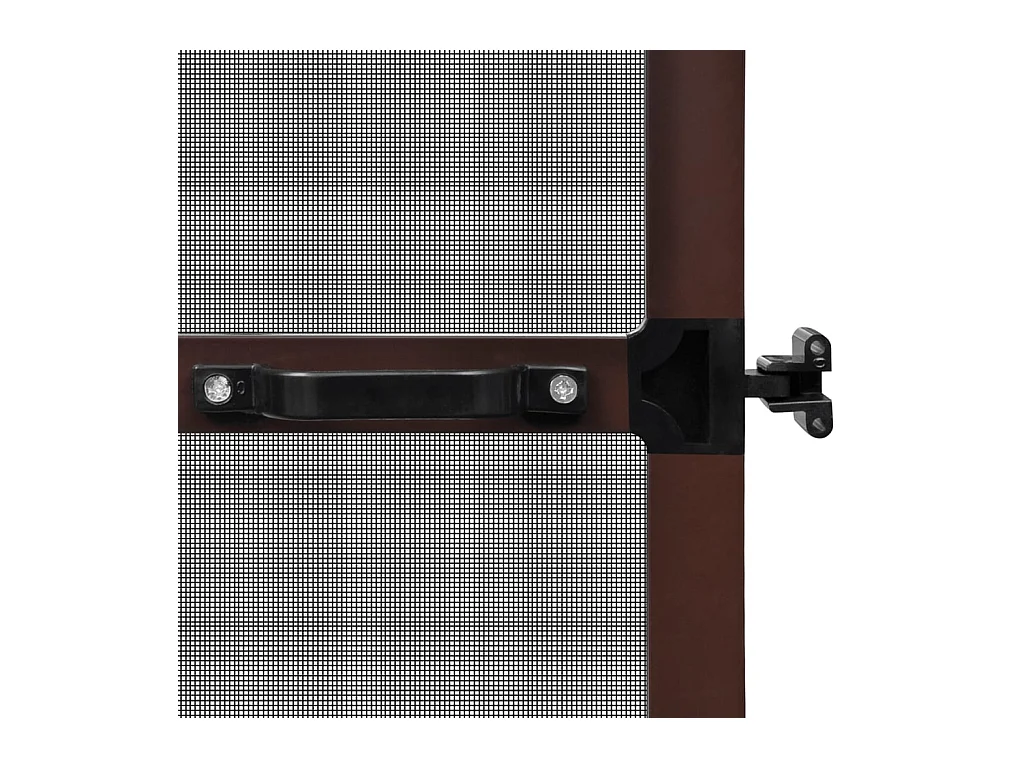 Opklapbaar muggennet voor deuren Bruin 120x240 cm