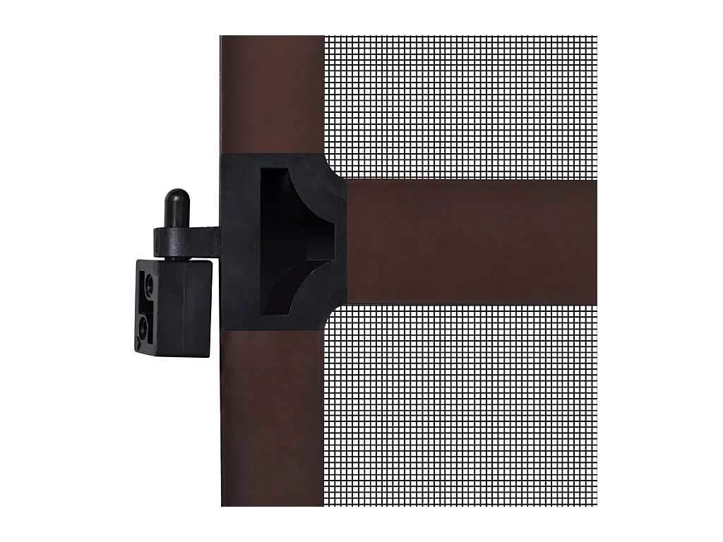 Opklapbaar muggennet voor deuren Bruin 120x240 cm