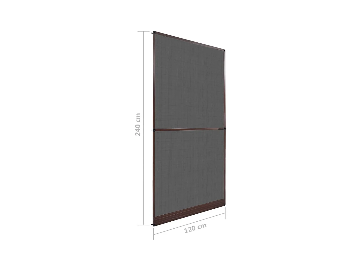 Opklapbaar muggennet voor deuren Bruin 120x240 cm