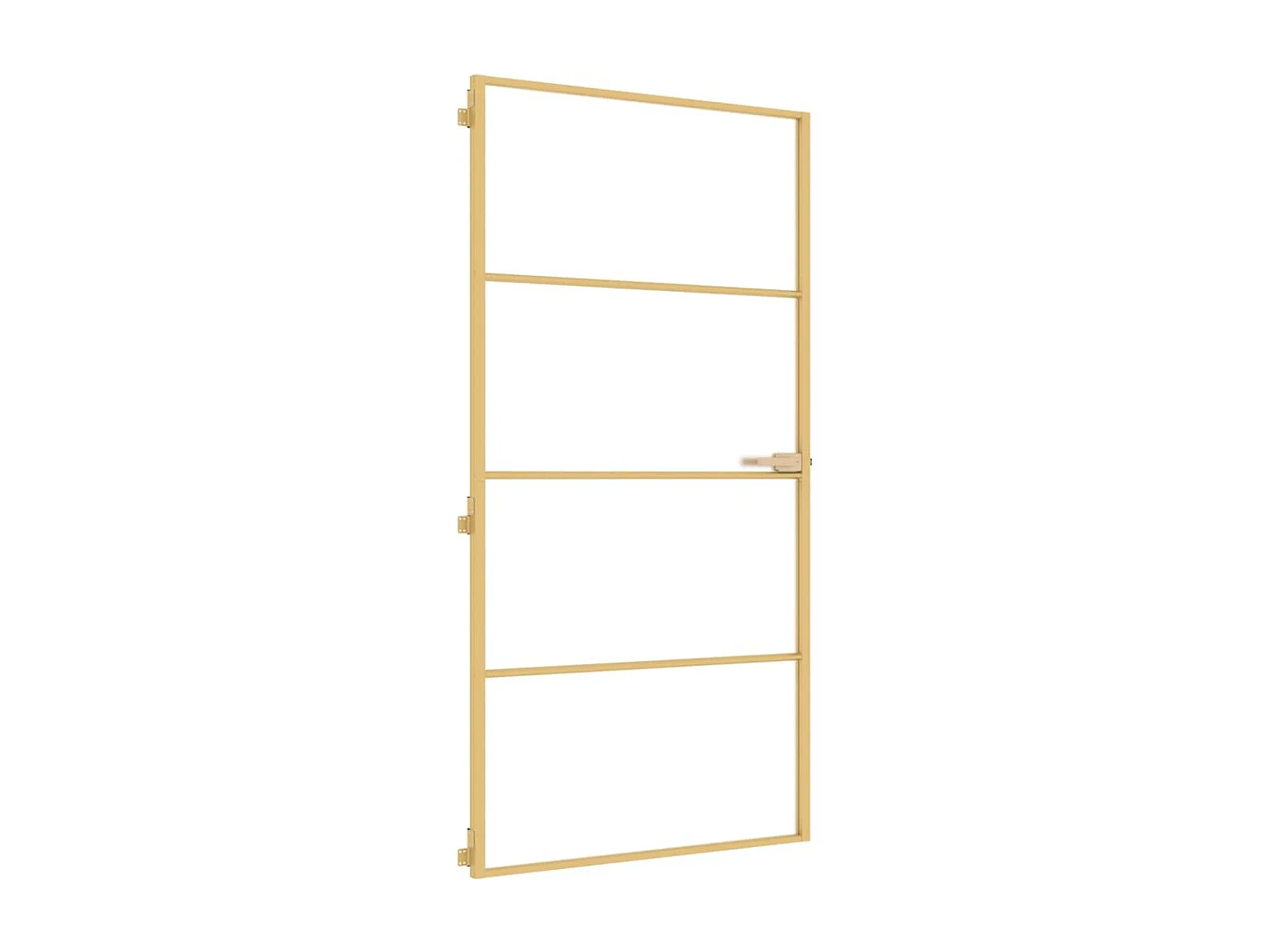 Porta da interno sottile oro in vetro temperato alluminio