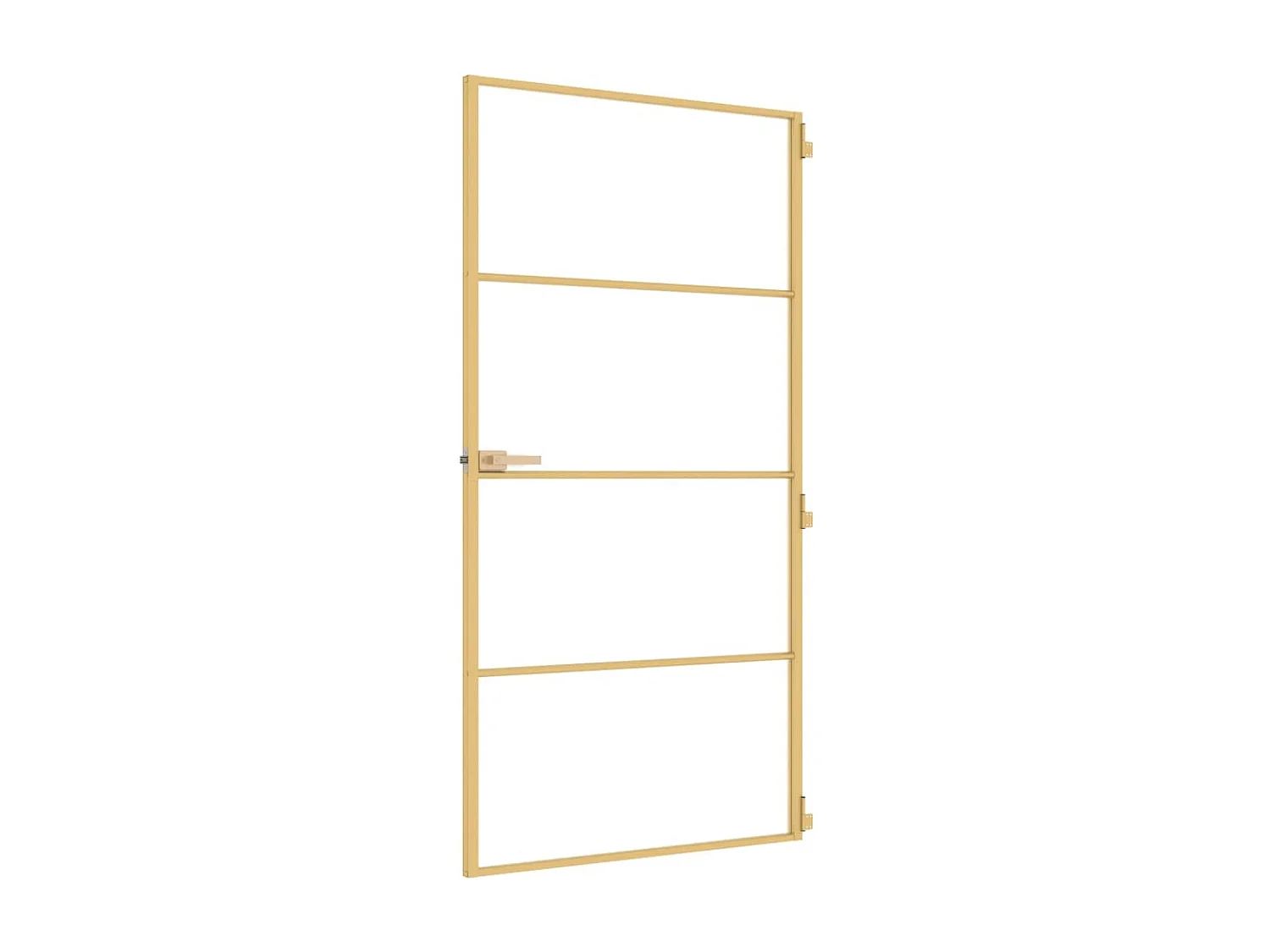 Porta da interno sottile oro in vetro temperato alluminio