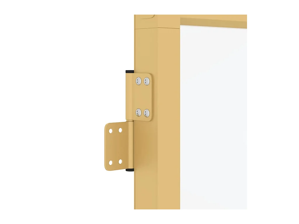 Dünne goldene Innentür aus gehärtetem Glas und Aluminium